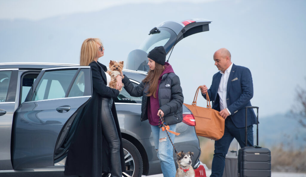 Private taxi transfer from Athens to Volos with pet-friendly Mercedes vehicle by Premium Experience Transfer & Tours.