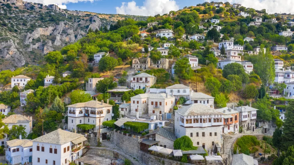 Mountain slope in Pelion, Greece – scenic route for private transfers from Athens, Thessaloniki and Volos