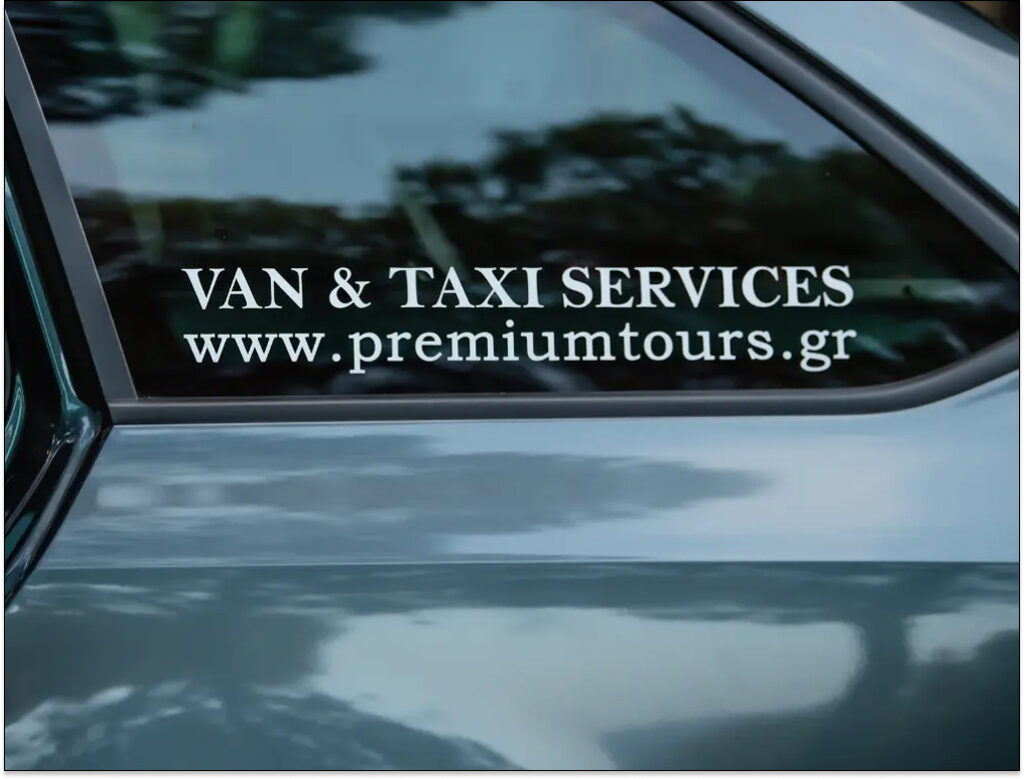 Modern van and taxi vehicle for city transfers in Volos by Premium Experience
